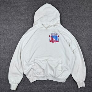 Vintage Los Angeles Olympics Hoodie Men's Medium White Summer Games Sports 1984